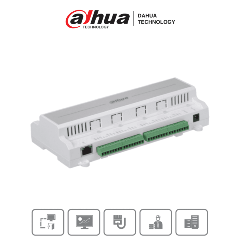 DAHUA  ASC1204B - Panel de Control de Acceso para 4 Puertas y 4 Lectoras