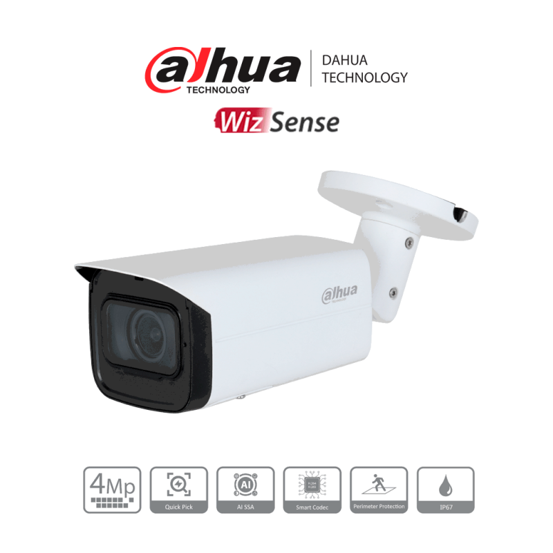 DAHUA DH-IPC-HFW3441T-ZS-S2- Cámara IP Bullet de 4 MP/ WizSense/ Lente M