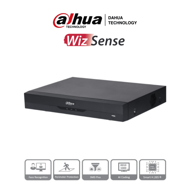 DAHUA XVR5116HE-I3 - DVR de 16 canales 5 MP Lite con WizSense y IA  comp