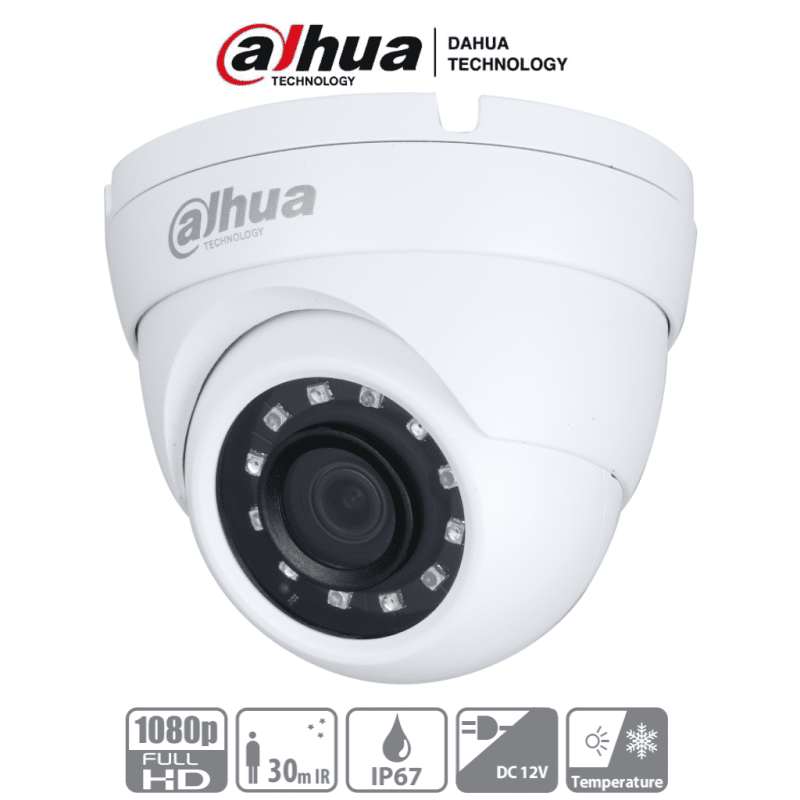 DAHUA HAC-HDW1200MN-0280B - Camara Domo 1080p/ Metálica/ Lente de 2.8mm/