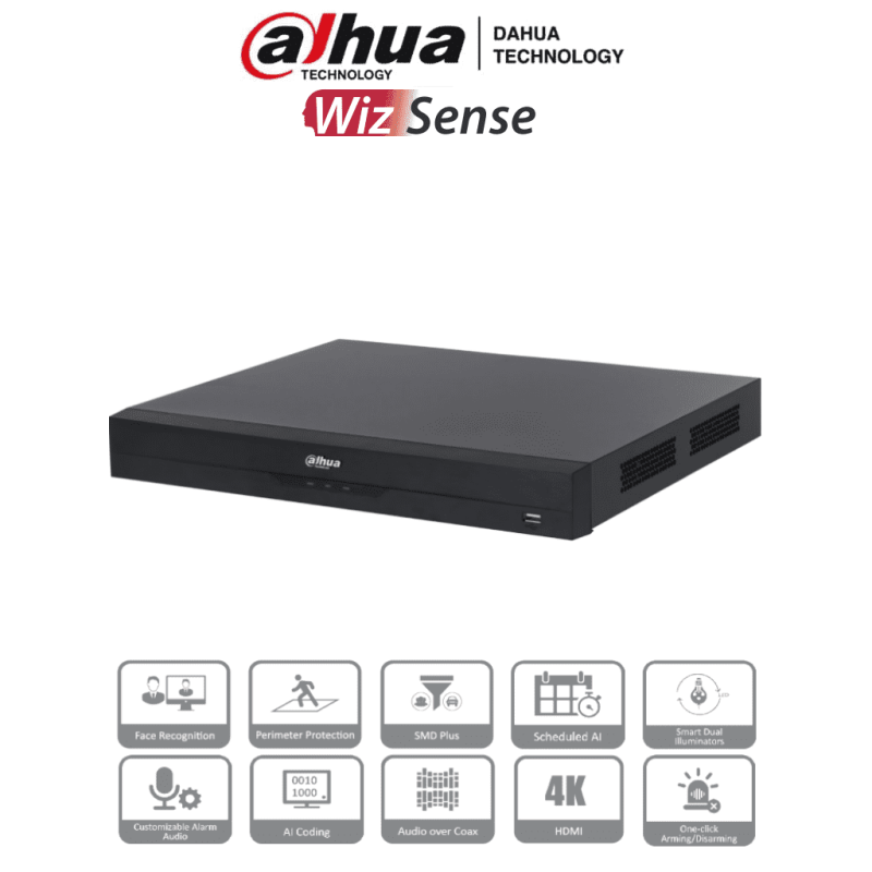 DAHUA XVR5232AN-4KL-I3 - DVR de 32 Canales 4k/ 8 Megapixeles/ WizSense/