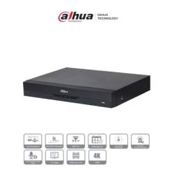 DAHUA XVR5116HE-4KL-I3 - DVR 16 Canales 4K con IA  WizSense  H.265+  16