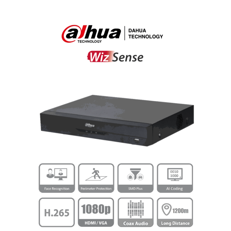 DAHUA XVR5108HE-I3 - DVR de 8 Canales 5 Megapixeles Lite/ WizSense/ H.26