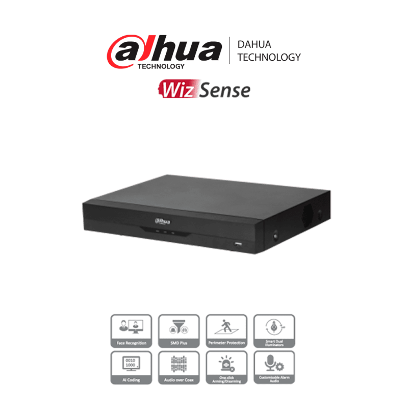 DAHUA XVR5104HE-I3 - DVR de 4 Canales de 5 Megapixeles Lite/ WizSense/ H