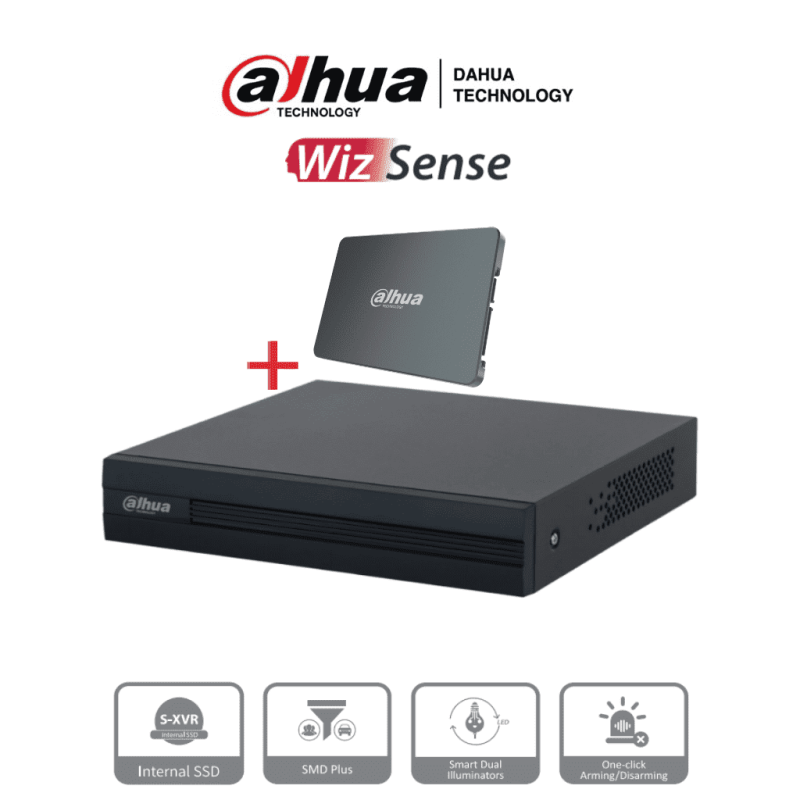 DAHUA XVR1B04-I-SSD - DVR de 4 canales 1080p Lite/ Con disco SSD de 512G