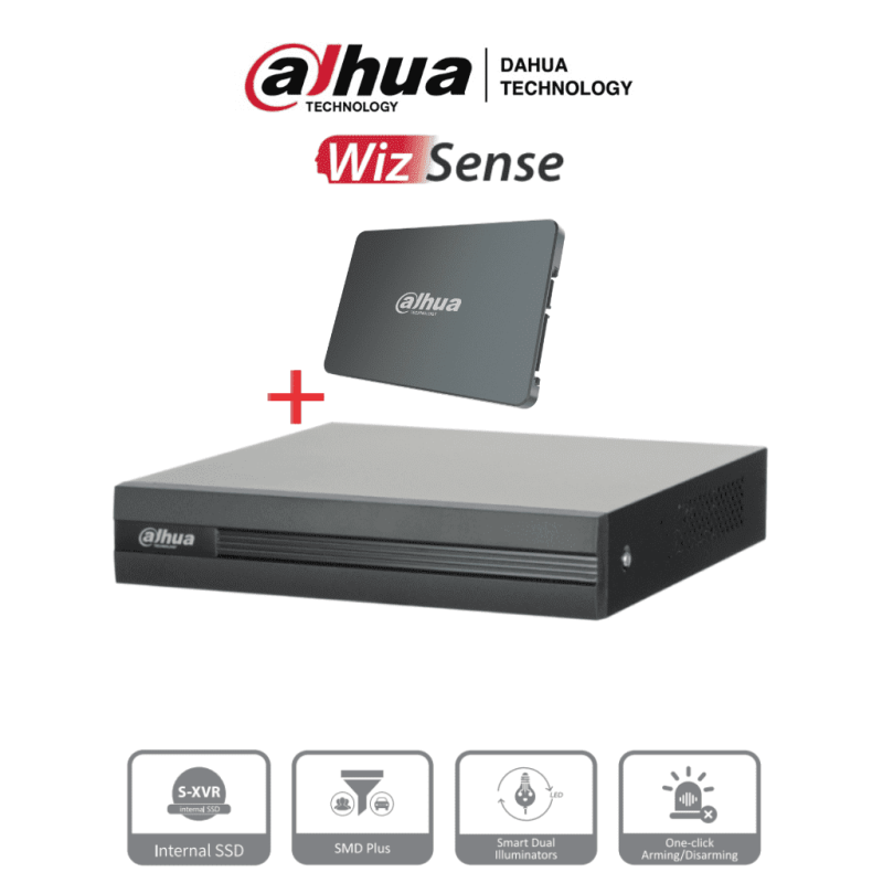 DAHUA XVR1B04H-I-SSD - DVR de 4 Canales 5 Megapixeles Lite/ Con Disco SS