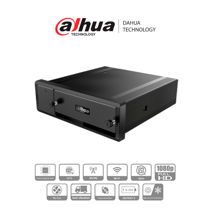 DAHUA MNVR4104-GFWI - NVR Movil de 4 Canales con Inteligencia Artificial