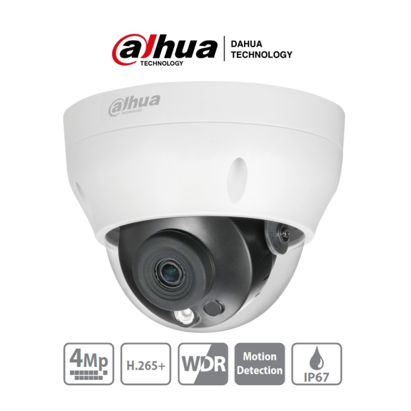 DAHUA IPC-HDPW1431R1-S4 - Camara IP Domo de 4 Megapixeles/ Lente de 2.8m