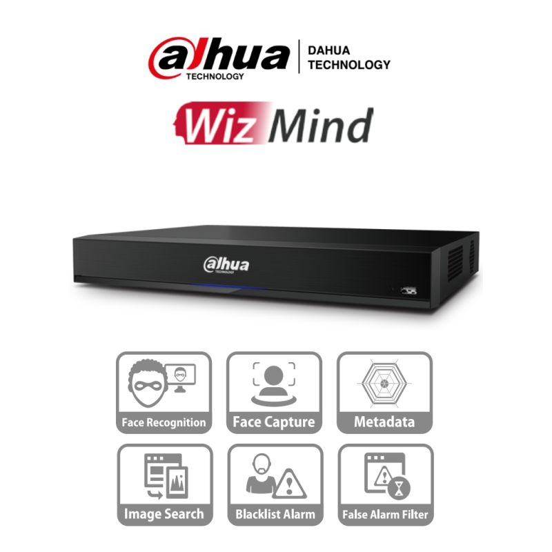 DAHUA XVR8208A-4K-I - DVR de 8 Canales 4K/ WizMind/ Soporta 4 Canales de