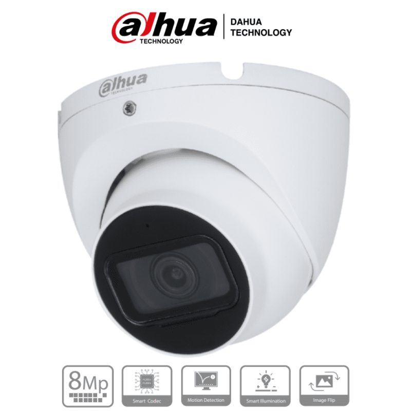 DAHUA IPC-HDW1830T-S6 - Camara IP Domo 4k/ 8 Megapixeles/ Lente de 2.8 m