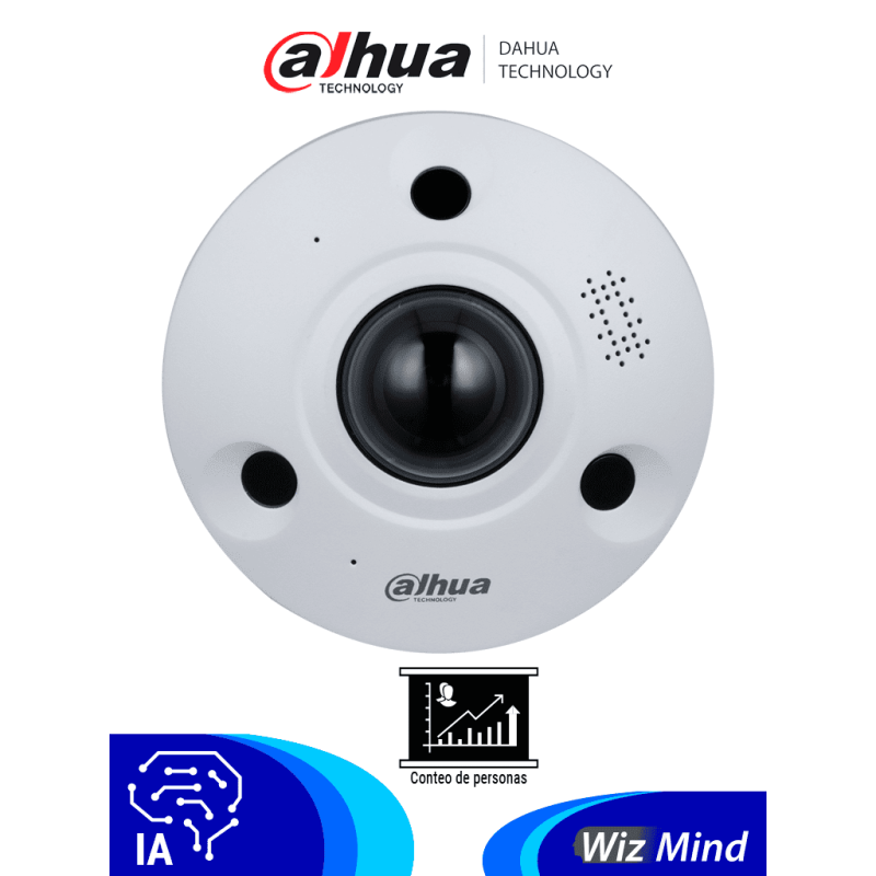 DAHUA DH-IPC-EBW8842-AS - Cámara IP Fisheye de 8 MP/ 360° / SMART H.264