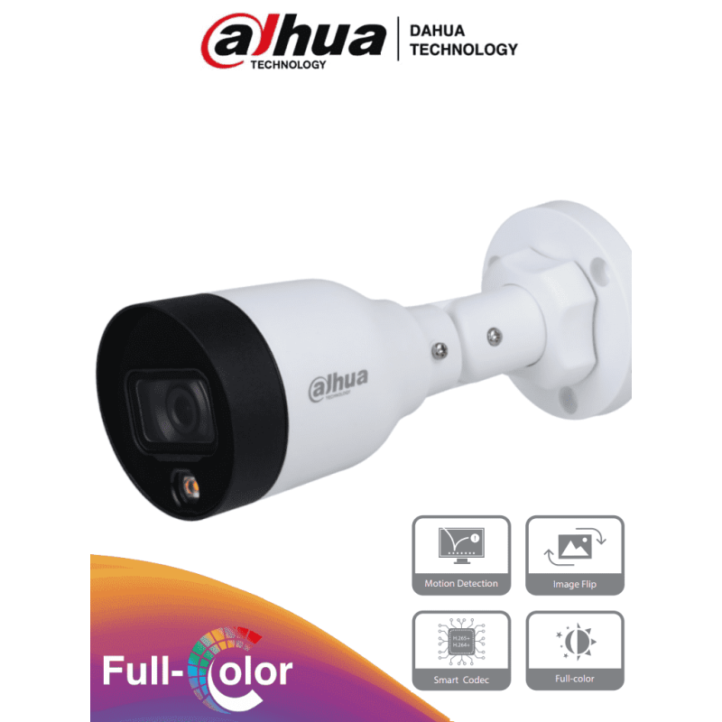 DAHUA IPC-HFW1239S1-LED-S4 - Cámara IP Bullet Full Color 2 Megapixeles/