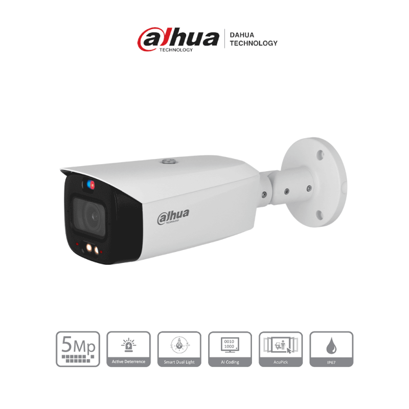 DAHUA DH-IPC-HFW3549T1-ZAS-PV - Cámara IP bullet de 5 MP /WizSense/ Lent