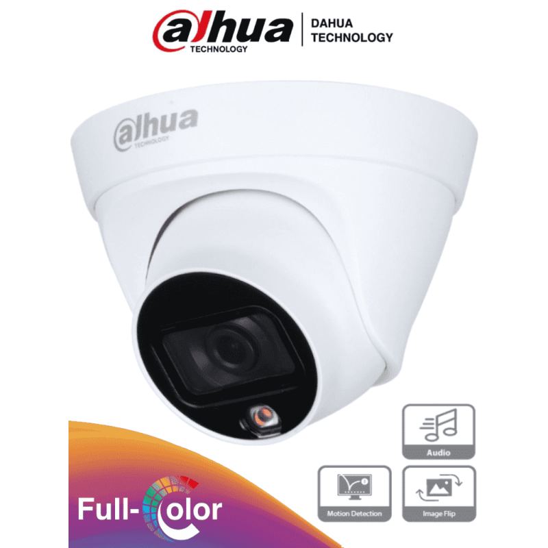 DAHUA IPC-HDW1239T1-A-LED-S5 - Camara IP Domo Full Color 2 Megapixeles/