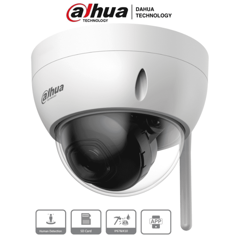 DAHUA IPC-HDBW1230DE-SW - Camara IP Domo Wifi de 2 Megapixeles/  Lente d