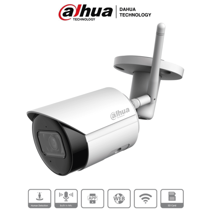 DAHUA IPC-HFW1430DS-SAW  - Camara IP Bullet Wifi de 4 Megapixeles/ Lente