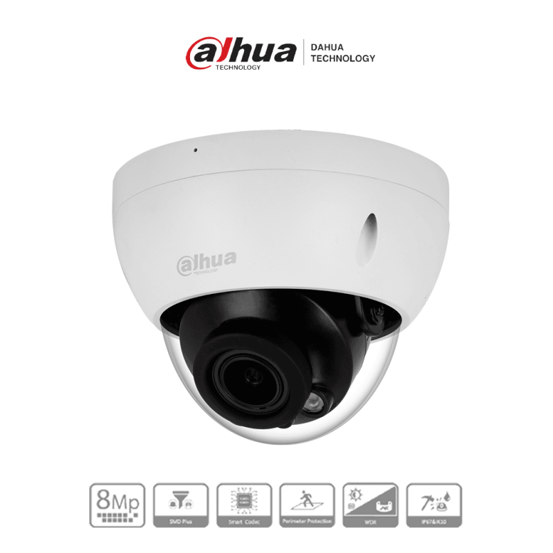 DAHUA DH-IPC-HDBW2841R-ZS - Cámara IP Domo Antivandálica de 8MP con lent