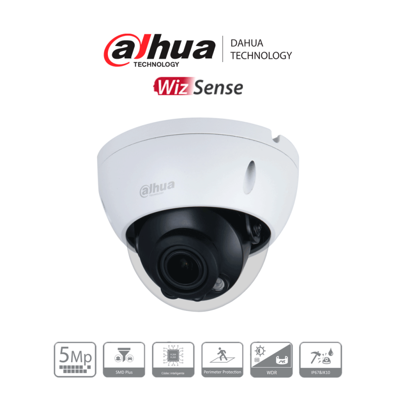 DAHUA DH-IPC-HDBW2541R-ZAS - Domo Antivandalico de 5 Megapixeles/ Lente