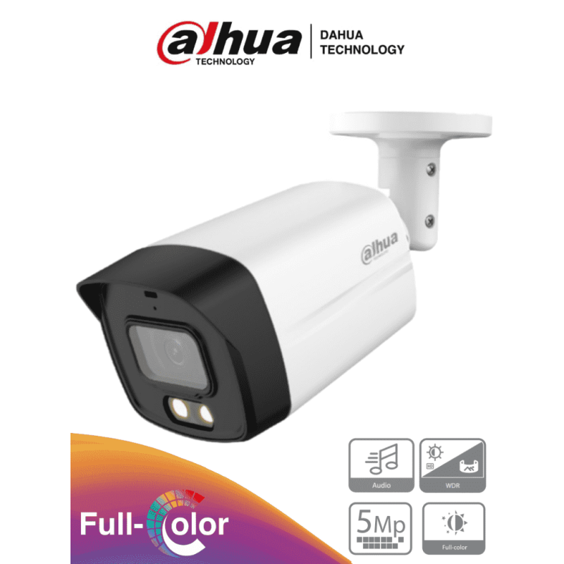 DAHUA HFW1509TLM-A-LED - Camara Bullet Full Color de 5 Megapixeles/ Lent