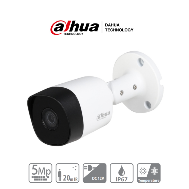 DAHUA HAC-B2A51N-0280B-S2 - Cámara bullet de 5 MP con lente de 2.8 mm y