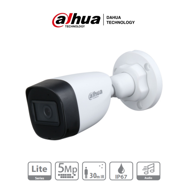 DAHUA HAC-HFW1500CN-A - Camara Bullet de 5 Megapixeles/ Microfono Integr