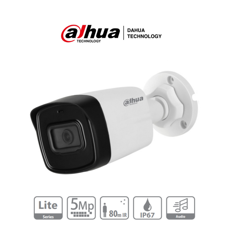 DAHUA HAC-HFW1500TL-A-28 - Camara Bullet de 5 Megapixeles/ Microfono Int