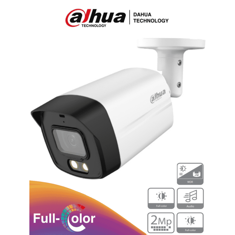 DAHUA HAC-HFW1239TLM-A-LED - Camara Bullet Full Color de 2 Megapixeles/