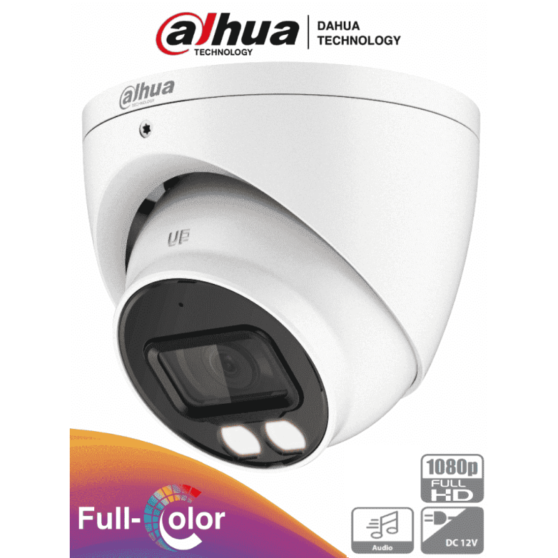 DAHUA HAC-HDW1239T-A-LED - Camara Domo Full Color de 2 Megapixeles/ 1080