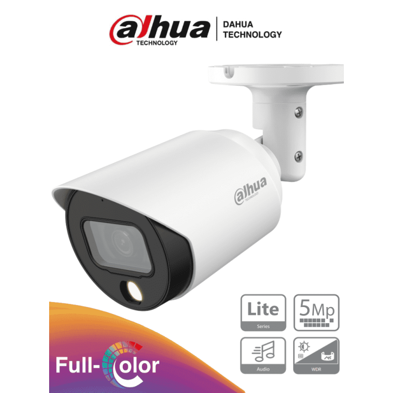 DAHUA HAC-HFW1509T-A-LED - Cámara Bullet Full Color de 5 Megapixeles/ Le