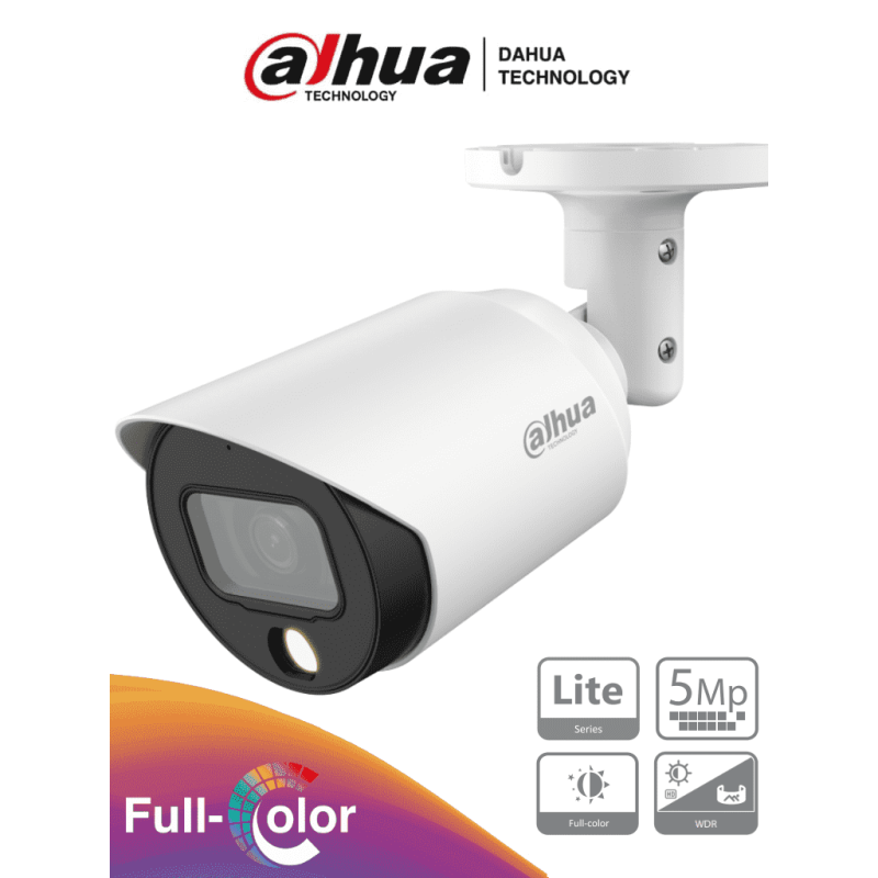 DAHUA HAC-HFW1509TN-LED  - Camara Bullet Full Color de 5 Megapixeles/ Le