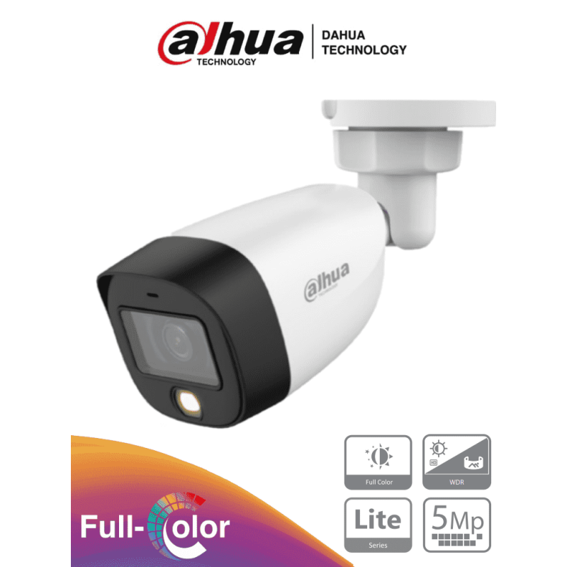 DAHUA HAC-HFW1509C-LED-28 - Cámara Bullet Full Color de 5 Megapixeles/ L