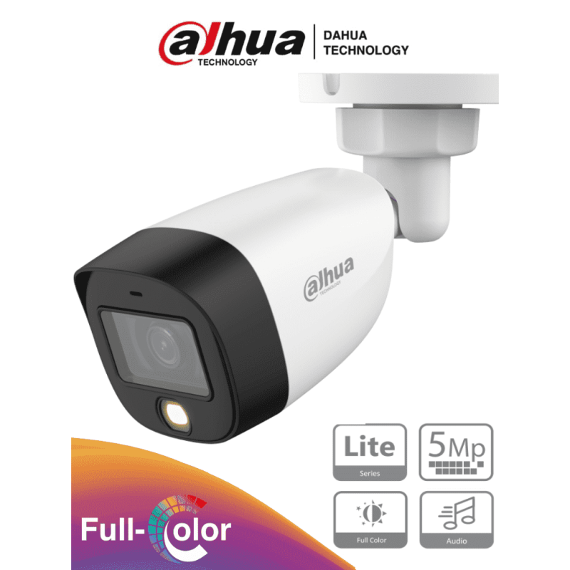 DAHUA HAC-HFW1509CN-A-LED - Cámara Bullet Full Color de 5 MP con lente d