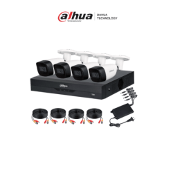 DAHUA KITXVR5104HS4KLI3+4HFW1500CMA- Kit de vigilancia de 4 canales 5 MP