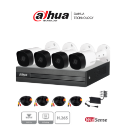 DAHUA KITXVR1B04H-I+4B2A51 - Kit de videovigilancia de 4 canales con cám