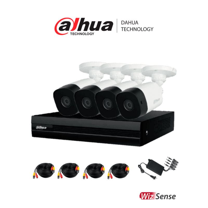 DAHUA KITXVR1B08-I-2MP4CP - Kit de videovigilancia de 8 canales. Incluye