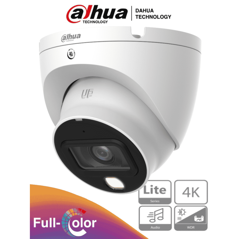 DAHUA HAC-HDW1809TLM-A-LED - Camara Domo Eyeball 4k Full Color/ 8 Megapi