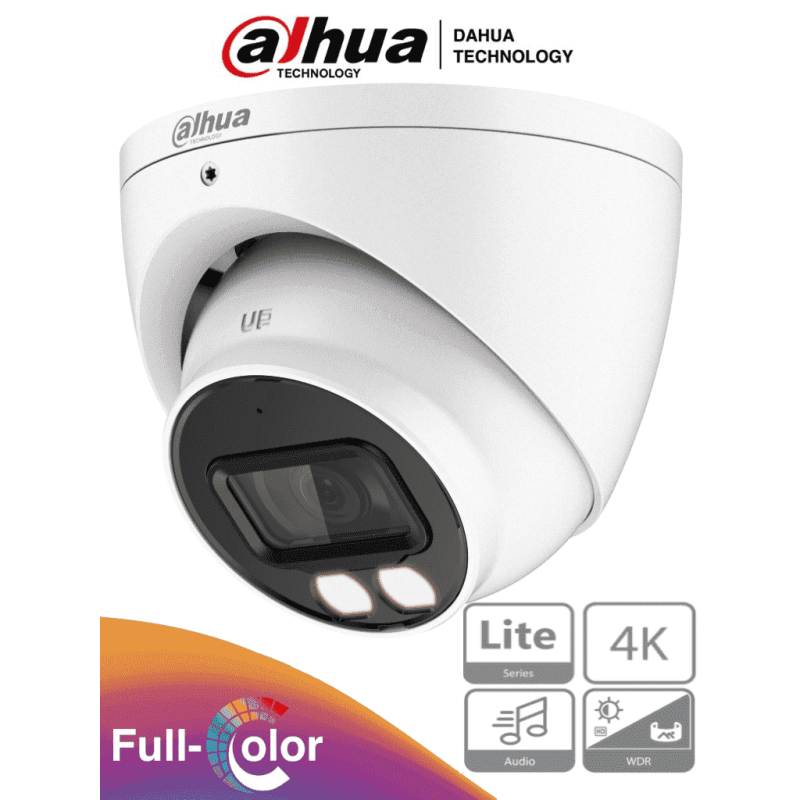 DAHUA HAC-HDW1809T-A-LED - Camara Domo Eyeball 4k Full Color/ 8 Megapixe