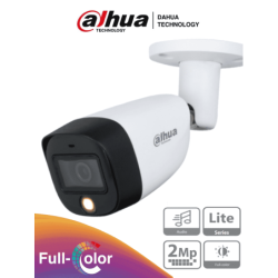 DAHUA HAC-HFW1209CMN-A-LED - Camara Bullet  Full Color 1080p/ Lente de 2