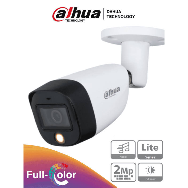 DAHUA HAC-HFW1209CMN-A-LED - Camara Bullet  Full Color 1080p/ Lente de 2