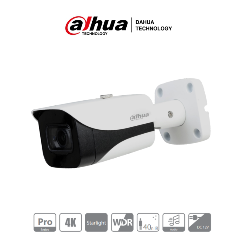 DAHUA HAC-HFW2802E-A-036 - Camara Bullet 4k Starlight/ 8 Megapixeles/ Le