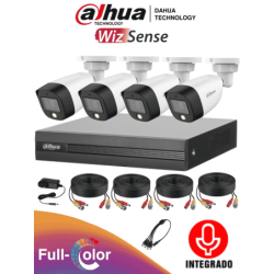 DAHUA FULLCOLORKIT-A - Kit de 4 Canales Full Color 2 MP con Audio y DVR