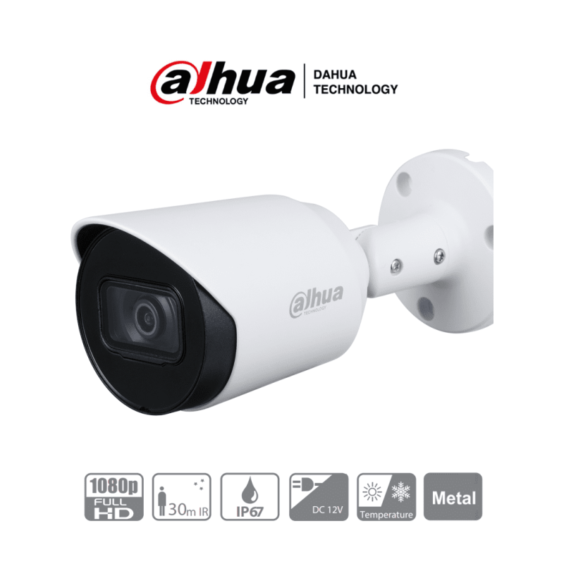 DAHUA HAC-HFW1200T-36- Camara Bullet de 2 Megapixeles/ Lente Fijo de 3.6