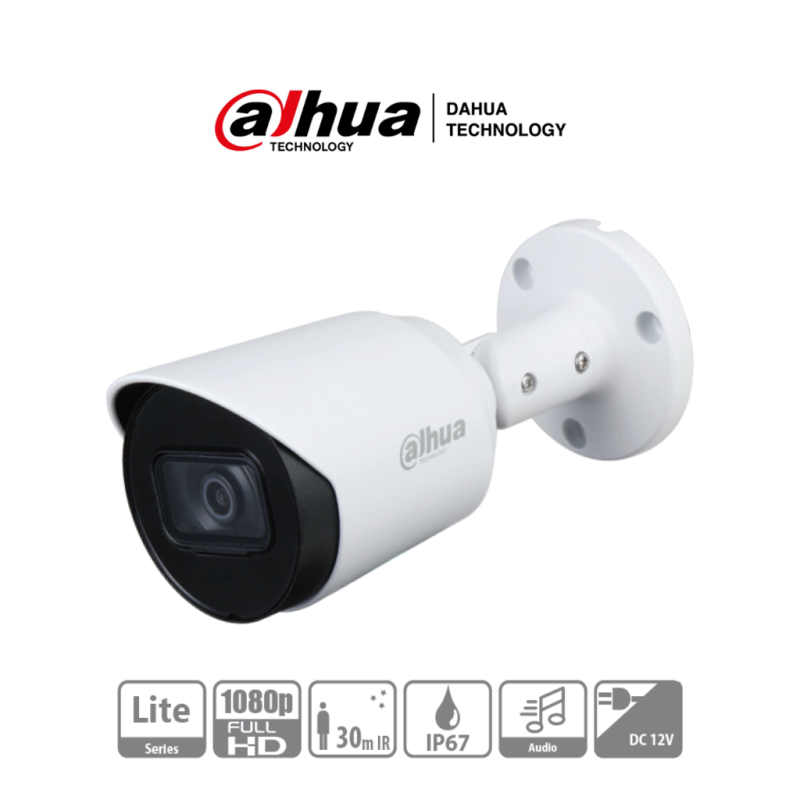 DAHUA HAC-HFW1200T-A - Camara Bullet HDCVI 1080p/ Microfono Integrado/ 1