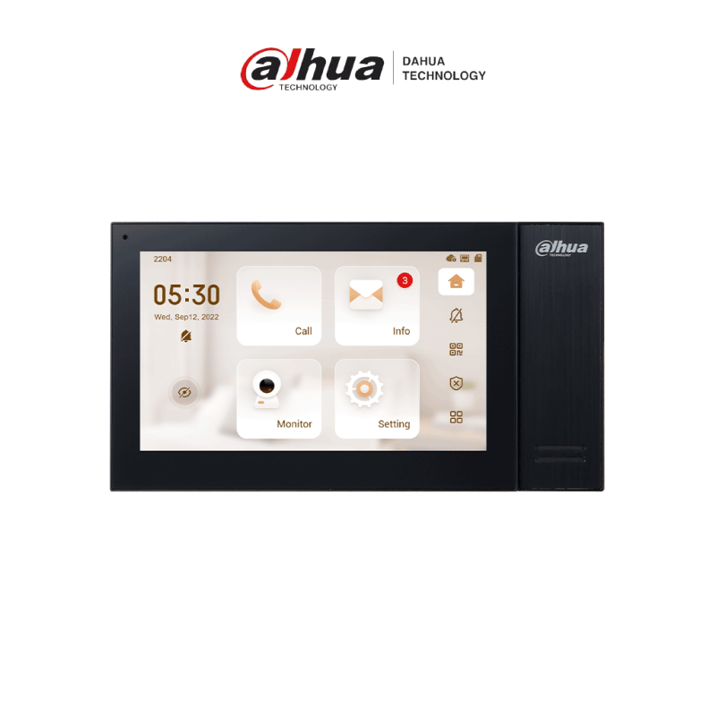 DAHUA VTH2421FB-P - Monitor IP táctil de 7  Serie Pro  con 8GB de memori