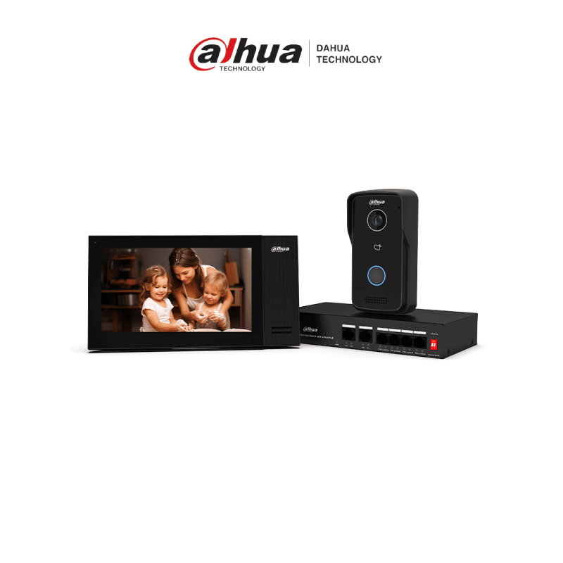 DAHUA DHI-KTP02 - Kit de videoportero IP con monitor táctil de 7  de 8GB