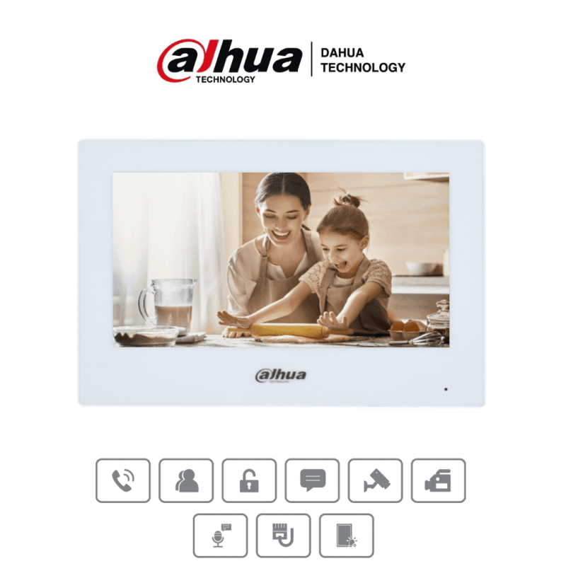 DAHUA VTH2621GW-P - Monitor IP Touch de 7 Pulgadas/ Serie Lite/ Blanco/