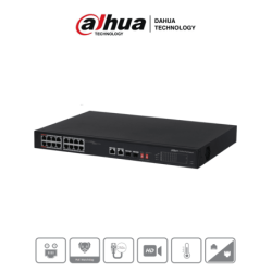 DAHUA PFS3218-16ET-135 - Switch Poe Ethernet de 18 puertos/ 16 puertos P