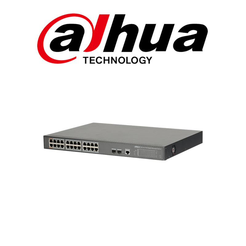 DAHUA DH-PFS4226-24GT-240 - Switch de 24 Puertos PoE Gigabit/ Administra