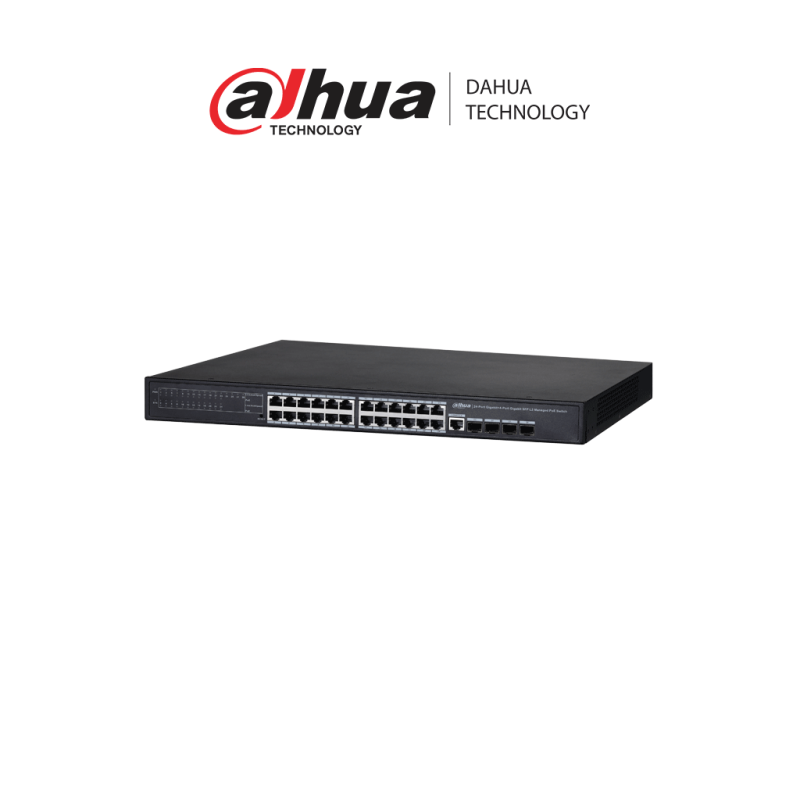 DAHUA PFS4428-24GT-370 - Switch Gigabit PoE de 24 puertos  administrable