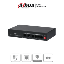 DAHUA PFS3006-4ET-36 - Switch PoE de 6 Puertos Fast Ethernet/4 Puertos P